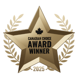 Prestigious Canadian Choice Award presented to Jason Polonski in 2025 for being the best REALTOR® in Kanata and Ottawa, recognized for excellence in real estate services