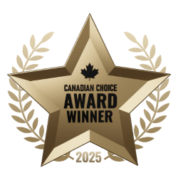 Prestigious Canadian Choice Award presented to Jason Polonski in 2025 for being the best REALTOR® in Kanata and Ottawa, recognized for excellence in real estate services