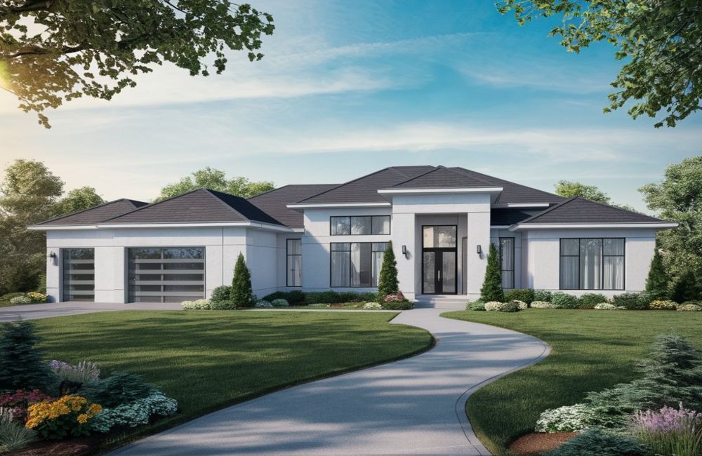 a house with a driveway and lawn, Do You Need a Realtor for New Construction